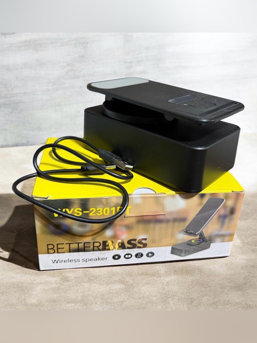 Wireless Phone Stand Speaker - Black - Picture 4 of 4